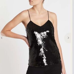 NWT IRO ERNA Black Sequins Top Small